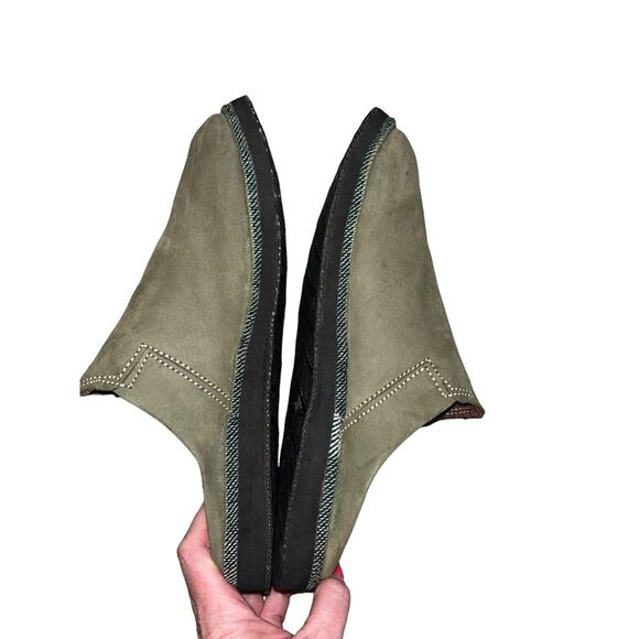 Sole Rebel - Walk Naked Handmade Green Slip On‎ Mules Shoe Women's 9 25.5 Cm - Picture 7 of 11